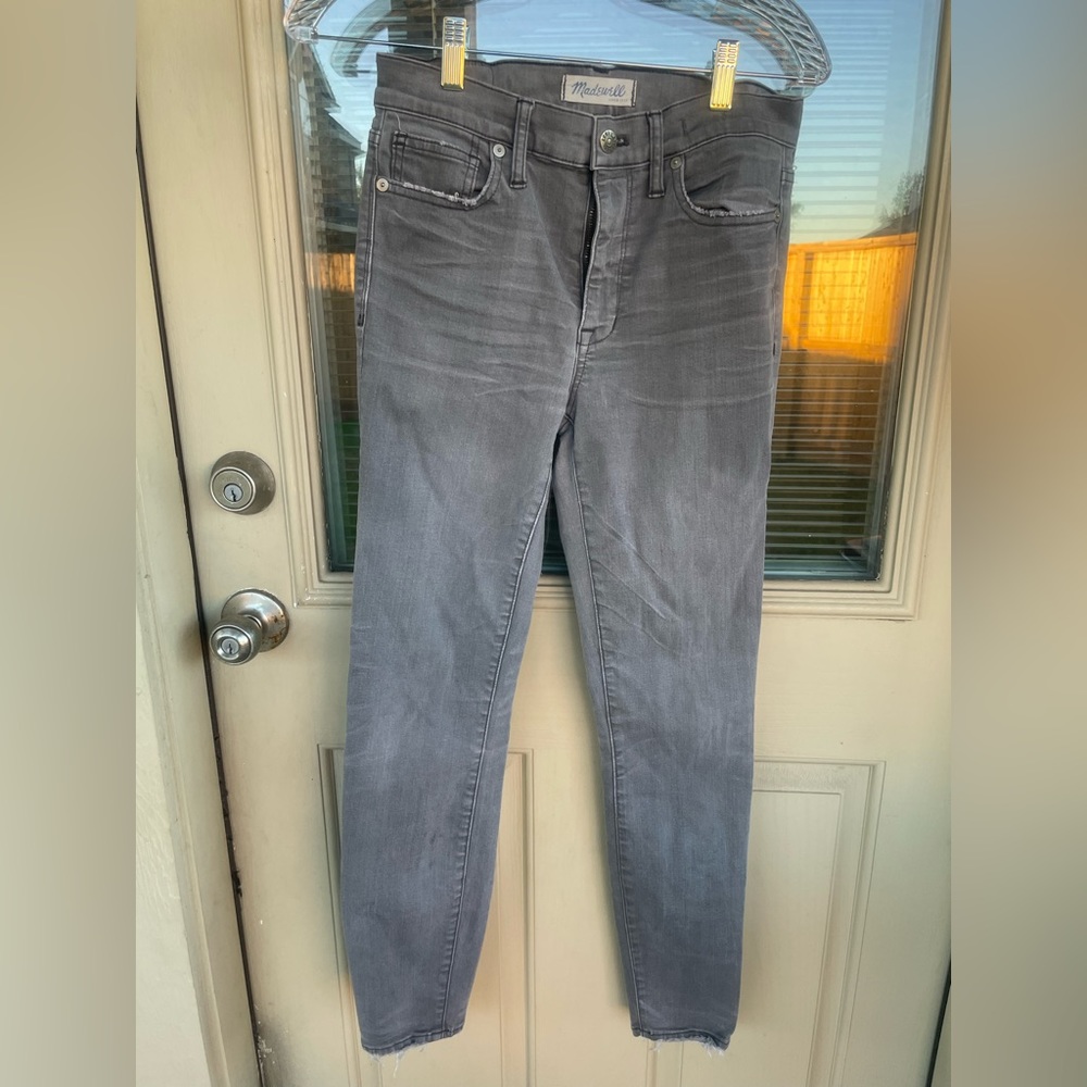 Madewell gray high riser skinny size 27